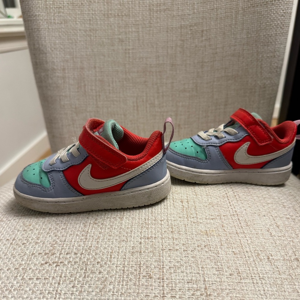 Nike Kids' Red and green  Sneakers - court borough low recraft